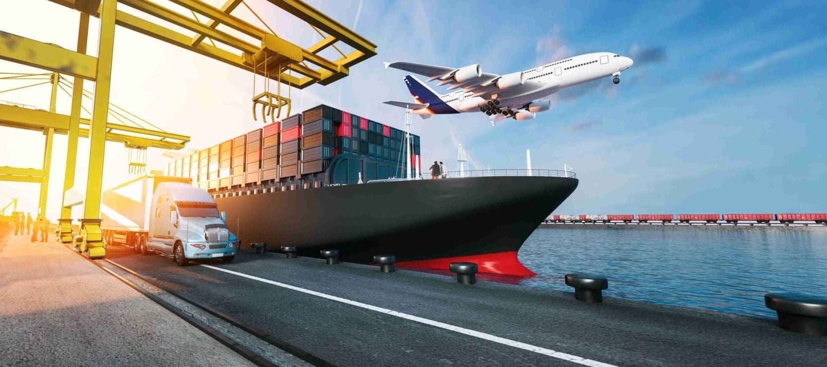 Transport infrastructure at seaport