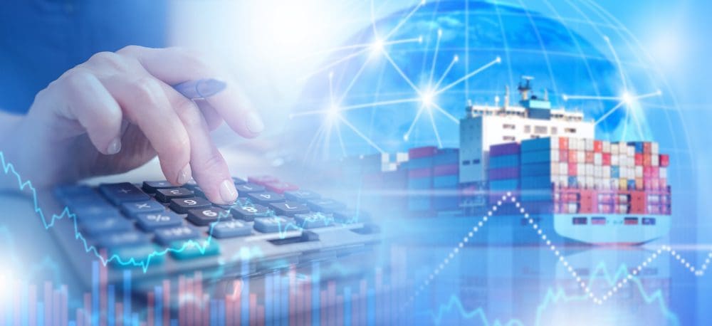 Calculator and cargo ship with digital network