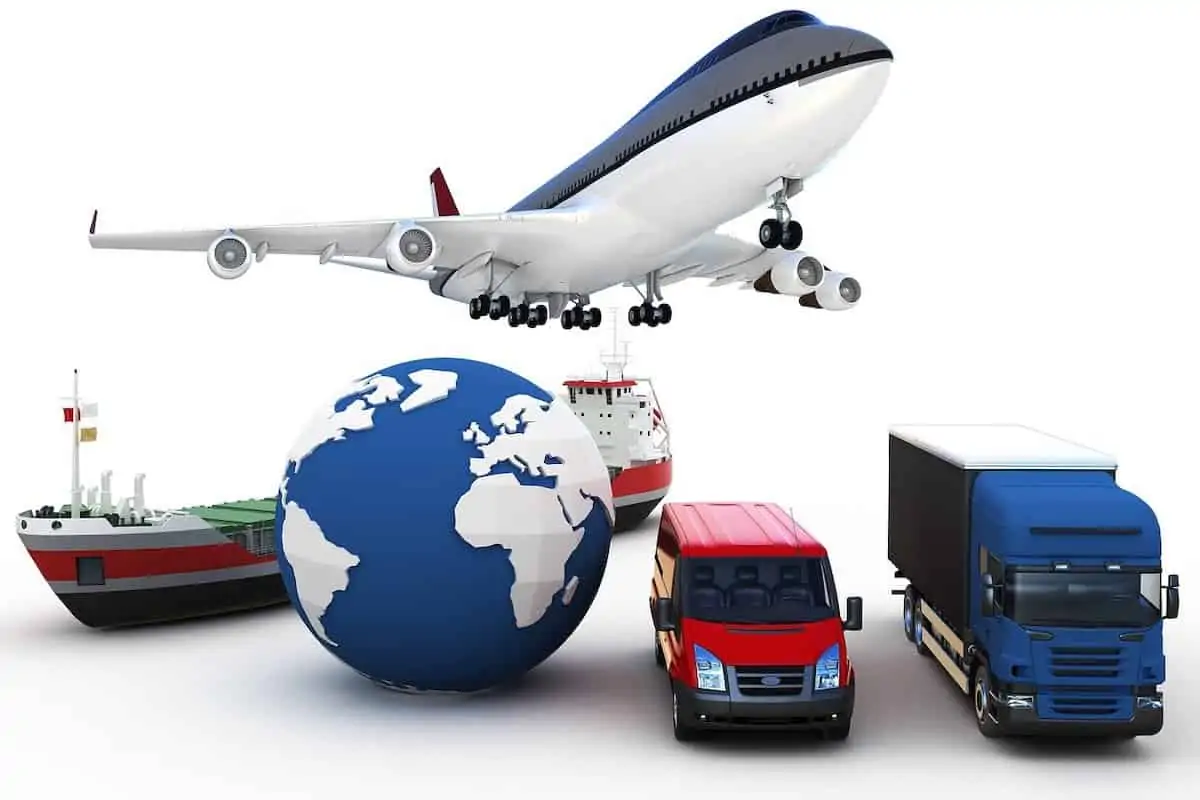 Global transportation and logistics concept
