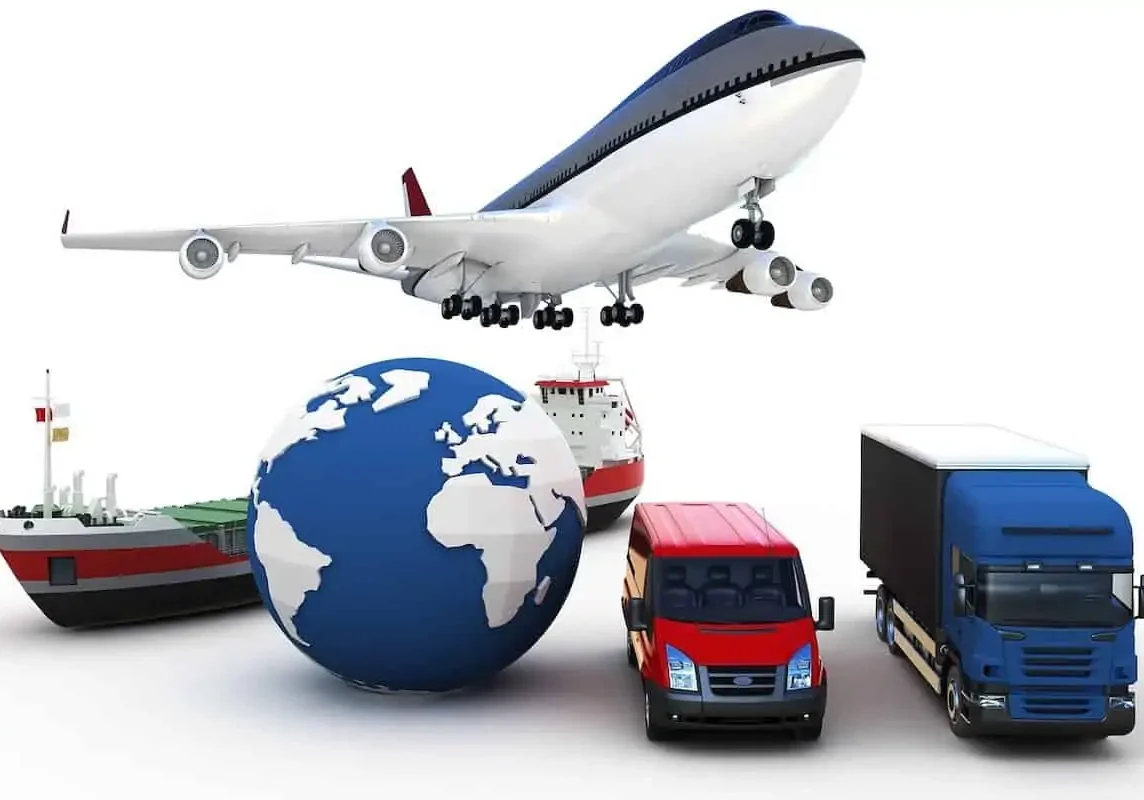 Global transportation and logistics concept